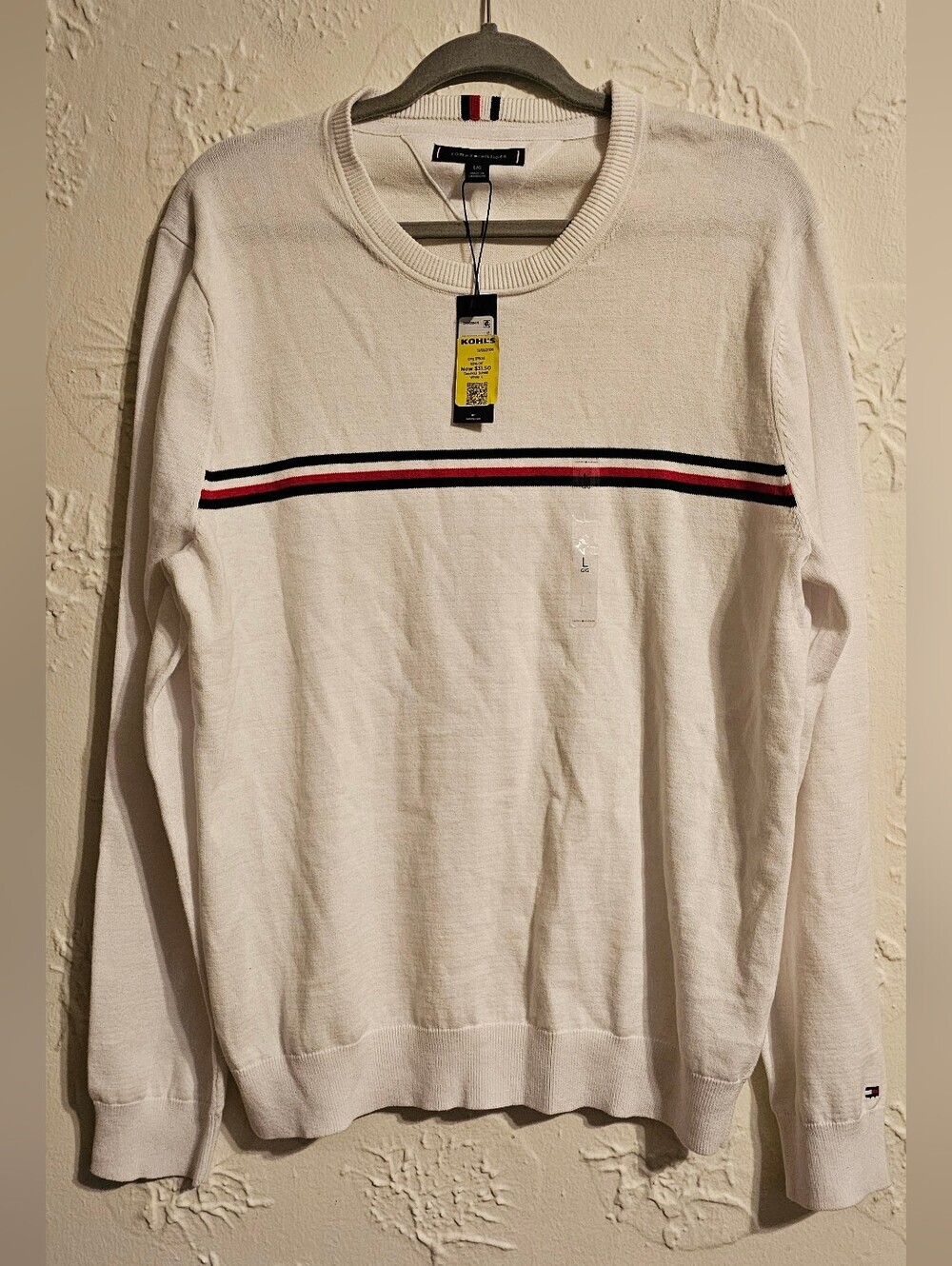 Tommy Hilfiger Large White Sweater NWT